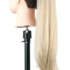 Liso Loiro Loira Cavalo Rabo 70 Cm Premium Aplique - Imagem 3