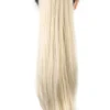 Liso Loiro Loira Cavalo Rabo 70 Cm Premium Aplique - Imagem 5